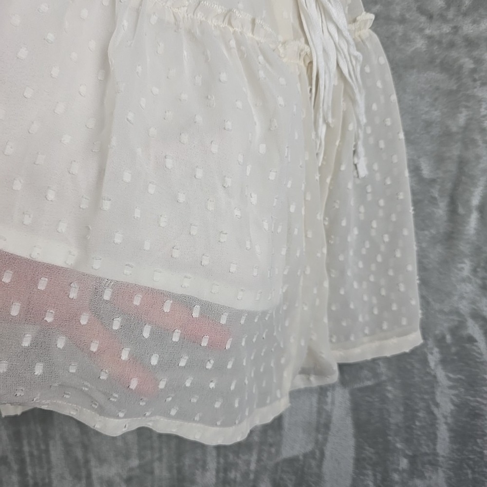 Shyanne Crochet Mini Dress Medium Cream Boho Chic Western Rodeo - Picture 6 of 8